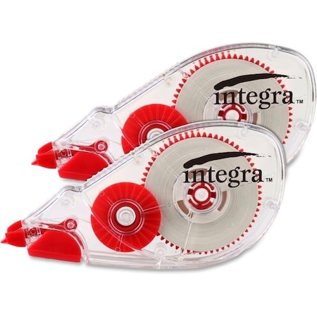 Integral Integra ITA60238 Dispensing Correction Tape; White - Pack of 2 ITA60238